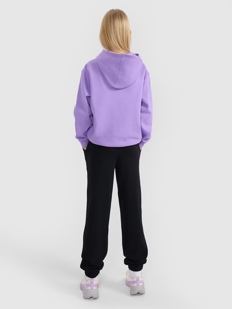 Spodnie dresowe młodzieżowe dziewczęce joggery 4F 4FJWMM00TTROF1189-20S 164 cm Czarne (5905700384649) - obraz 4