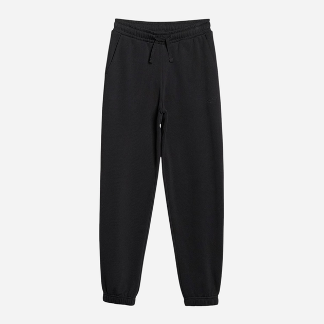 Spodnie dresowe dziecięce dla dziewczynki joggery 4F 4FJWMM00TTROF1189-20S 128 cm Czarne (5905700384656) - obraz 6
