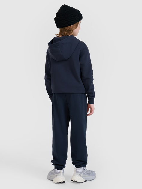 Spodnie dresowe młodzieżowe chłopięce joggery 4F 4FJWMM00TTROM1188-31S 164 cm Granatowe (5905700387930) - obraz 4