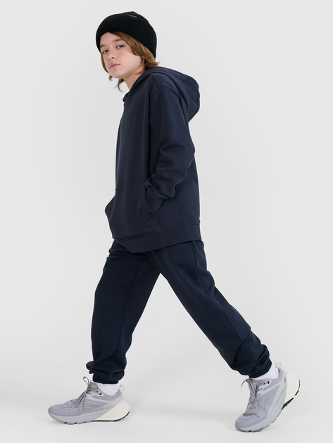 Spodnie dresowe młodzieżowe chłopięce joggery 4F 4FJWMM00TTROM1188-31S 158 cm Granatowe (5905700387909) - obraz 5