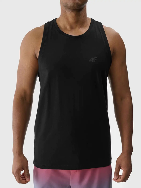 Майка чоловіча 4F 4FWMM00TSLEM126-20S XL Чорна (5905700402282) - зображення 1