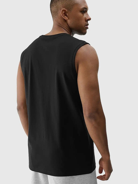 Koszulka bez rękawów męska 4F 4FWMM00TSLEM125-20S XL Czarna (5905700402084) - obraz 2
