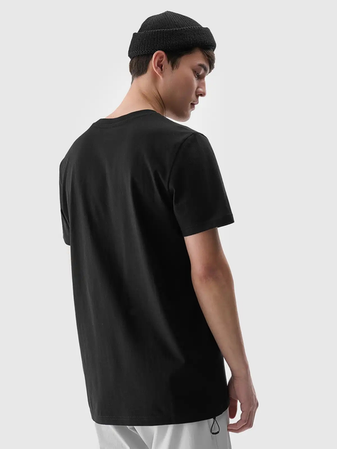 T-shirt męski bawełniany 4F 4FWMM00TTSHM2256-20S L Czarny (5905700343240) - obraz 5