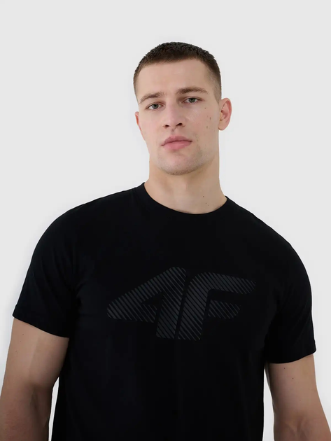 T-shirt męski bawełniany 4F 4FWMM00TTSHM2257-20S S Czarny (5905700343622) - obraz 8