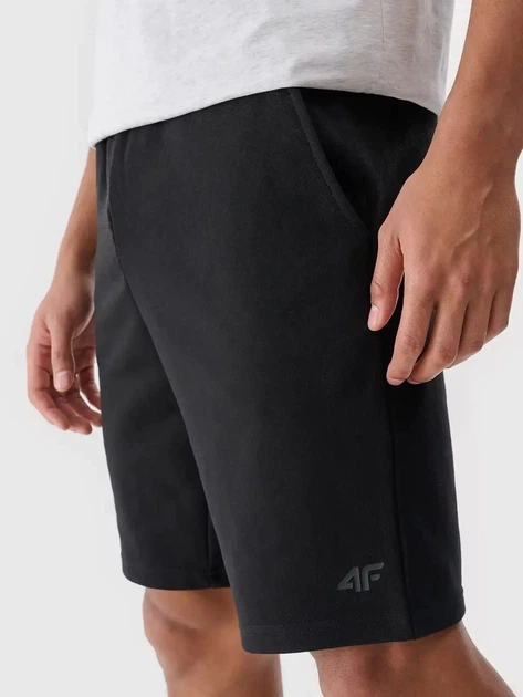 Spodenki męskie bawełniane 4F 4FWMM00TSHOM543-20S L Czarne (5905700401575) - obraz 5