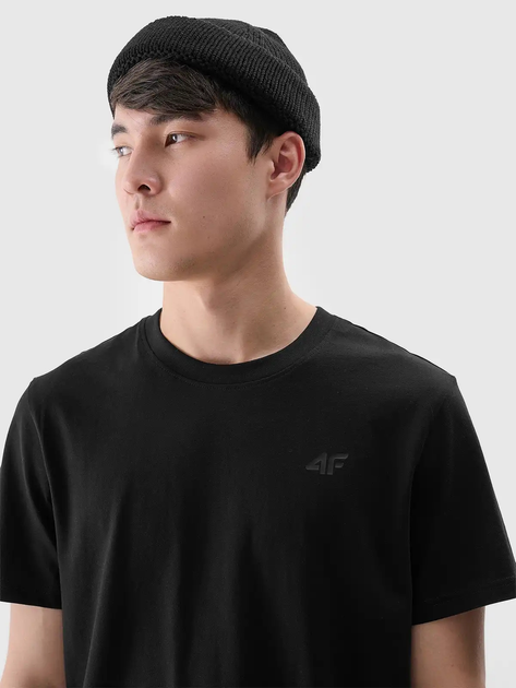 T-shirt męski bawełniany 4F 4FWMM00TTSHM2256-20S XL Czarny (5905700343233) - obraz 7