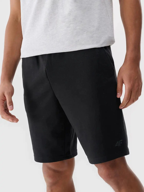Spodenki męskie bawełniane 4F 4FWMM00TSHOM543-20S XL Czarne (5905700401568) - obraz 1