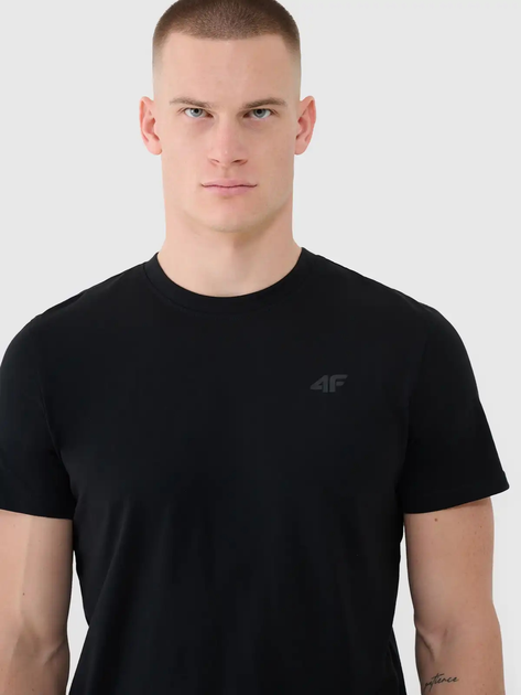 T-shirt męski bawełniany 4F 4FWMM00TTSHM2256-20S XL Czarny (5905700343233) - obraz 8