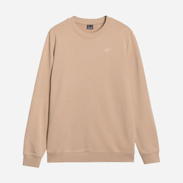 Bluza bez kaptura męska 4F 4FWSS25TSWSM1622-83S M Beżowa (5905700401391) - obraz 5