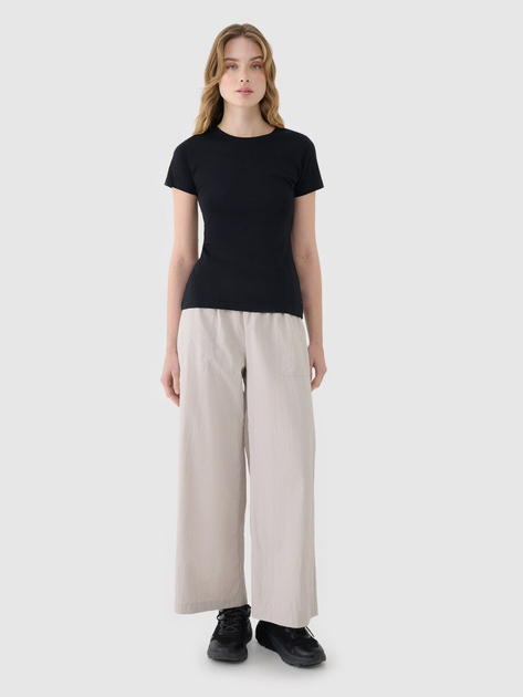 Футболка жіноча 4F 4FWSS25TTSHF1995-20S XL Чорна (5905700403739) - зображення 3