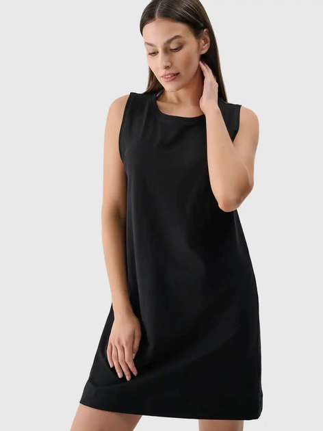 Плаття коротке літнє жіноче 4F 4FWSS25TDREF138-20S L Чорне (5905700365839) - зображення 1