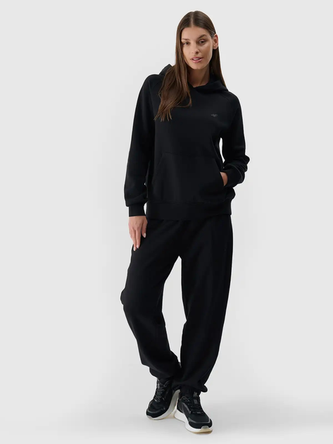 Bluza damska z kapturem 4F 4FWMM00TSWSF1764-20S S Czarna (5905700346609) - obraz 3