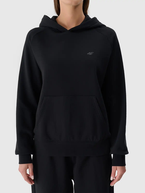 Bluza damska z kapturem 4F 4FWMM00TSWSF1764-20S XS Czarna (5905700346623) - obraz 5