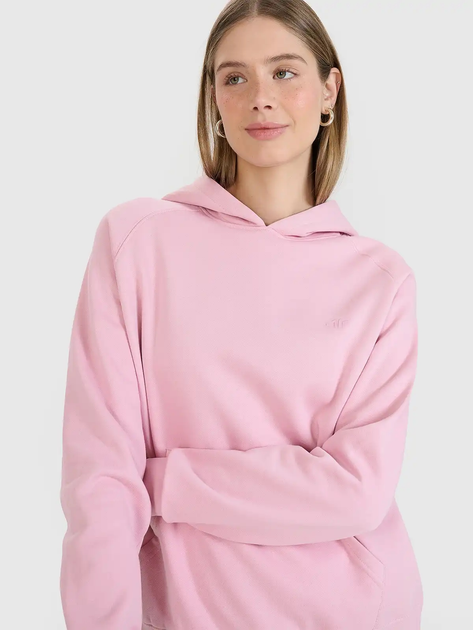 Худі жіноче 4F 4FWMM00TSWSF1764-56S XL Рожеве (5905700408208) - зображення 4