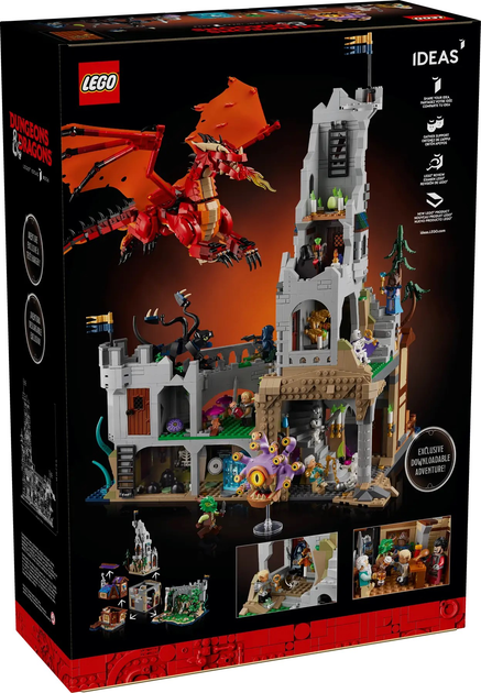 Zestaw klockow LEGO Ideas Dungeons & Dragons: Opowiesc czerwonego smoka 3745 elementow (21348) (955555908769357) - Outlet - obraz 1