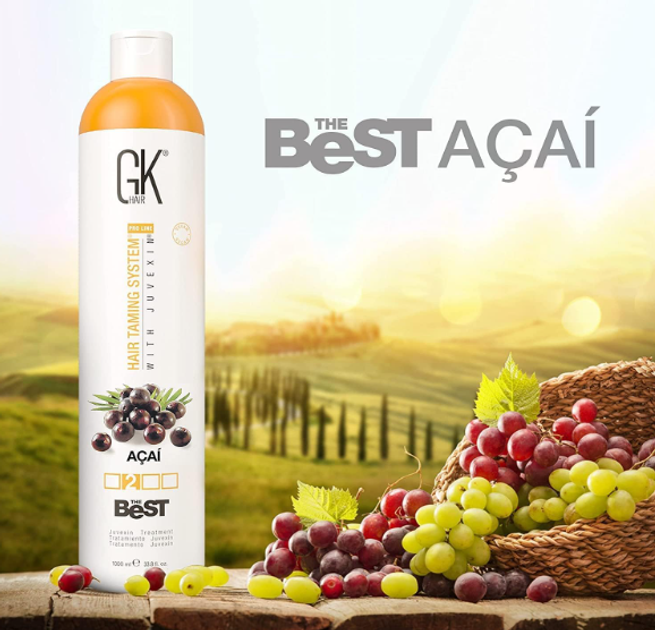 Крем-догляд для волосся Global Keratin The Best Acai для розгладження 1 л (815401016327) - зображення 3