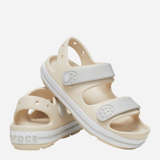 Sandały dziecięce dla dziewczynki Crocs Crocband Cruiser Sandal T Kids 209424-0HP 24-25 (C8) Beżowe (196265603848) - obraz 3