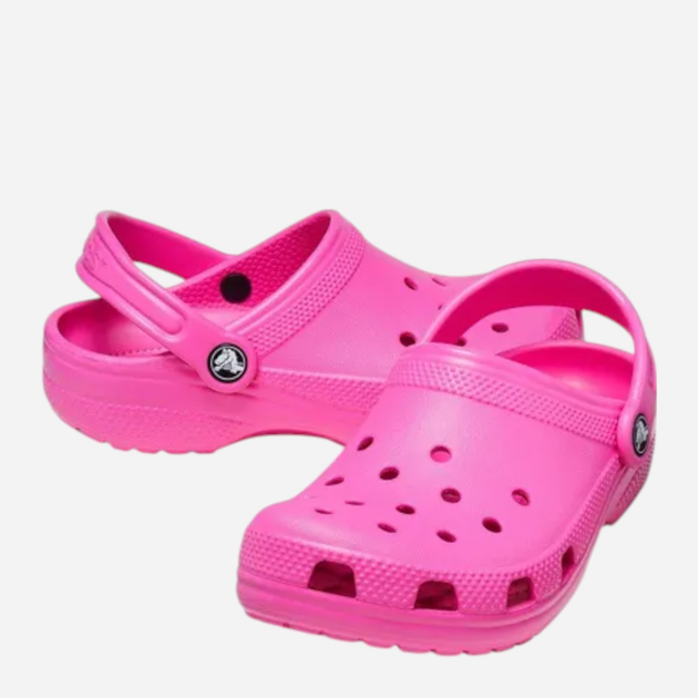 Дитячі крокси-сабо для дівчинки Crocs Classic Clog CR206991-JUIC 32-33 (J1) Яскраво-рожеві (196265216574) - зображення 3