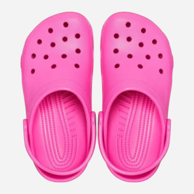 Дитячі крокси-сабо для дівчинки Crocs Classic Clog CR206991-JUIC 32-33 (J1) Яскраво-рожеві (196265216574) - зображення 4