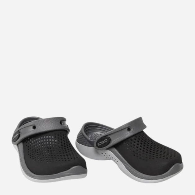 Chodaki chłopięce Crocs Literide 360 Clog K 207021-0DD 33-34 (J2) Czarne (191448917385) - obraz 3