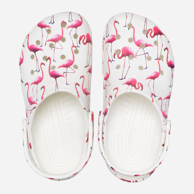 Дитячі крокси-сабо для дівчинки Crocs Classic Pool Party Clog CR207826-WHFO 30-31 (C13) Білі (191448992856) - зображення 5