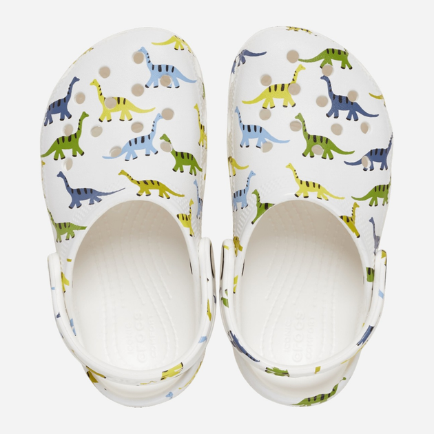 Дитячі крокси-сабо для хлопчика Crocs Graphic Classic Clog 209697-9DH 24-25 (C8) Білі (196265552849) - зображення 3