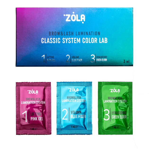 Набор для ламинирования в саше Color Lab 3 x 1ml Zola - Фото 1 Набор для ламинирования в саше Color Lab 3 x 1ml Zola - изображение 1