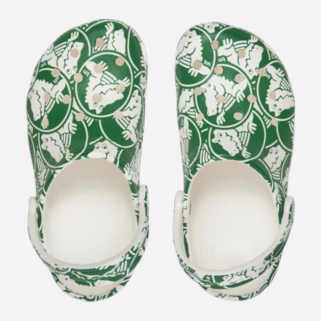 Chodaki chłopięce Crocs Classic Clog Graphics CR210007-3WH 33-34 (J2) Zielone (196265678563) - obraz 4