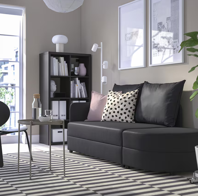 Розкладний диван 2-місний LINDAKRA IKEA 205.826.10 темно-сірий - зображення 2