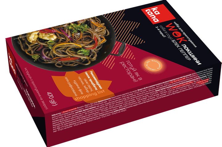 Набір для приготування Katana Локшина WOK гречана Соба 470 г (4820181991197) - зображення 1
