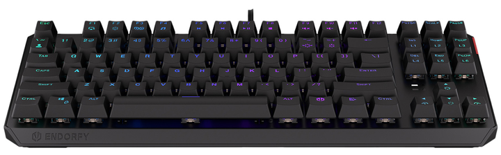 Клавіатура дротова Endorfy Thock TKL Kailh Blue USB Black (EY5A001) - зображення 4