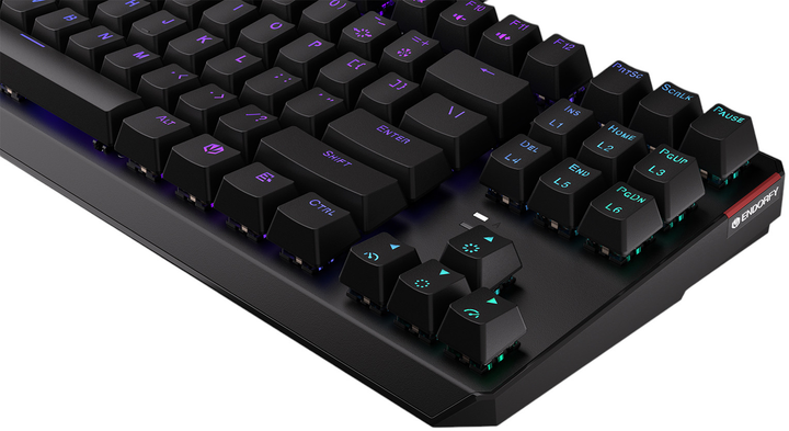 Клавіатура дротова Endorfy Thock TKL Kailh Blue USB Black (EY5A001) - зображення 8