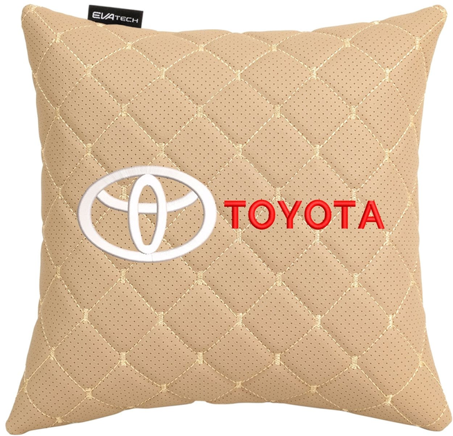 Подушка EVAtech ECO 30 х 30 см Toyota Бежева з бежевою ниткою від Rozetka на платформі USKIDKA Акція на Подушка EVAtech ECO 30 х 30 см Toyota Бежева з бежевою ниткою від Rozetka