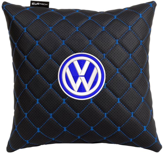 Подушка EVAtech ECO 30 х 30 см Volkswagen Чорна з синьою ниткою від Rozetka на платформі USKIDKA Акція на Подушка EVAtech ECO 30 х 30 см Volkswagen Чорна з синьою ниткою від Rozetka