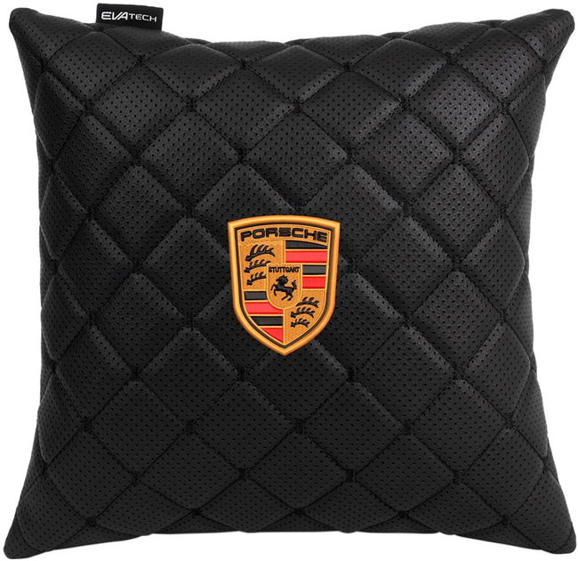 Подушка EVAtech ECO 30 х 30 см Porsche Чорна з чорною ниткою від Rozetka на платформі USKIDKA Акція на Подушка EVAtech ECO 30 х 30 см Porsche Чорна з чорною ниткою від Rozetka