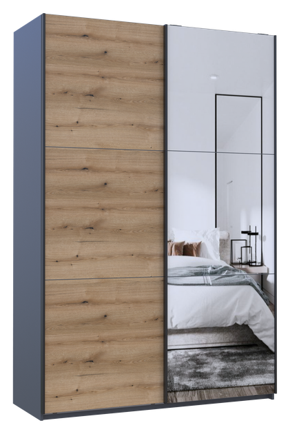 Шкаф-купе двухдверный Doros G-Caiser 160х60х240 см Графит/Дуб евок/1 Зеркало (DRS-011038) - изображение 3