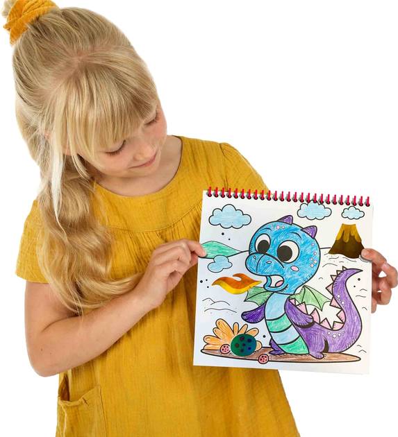 Набір для малювання Ses Creative Activity colouring book Metallic 3 in 1 (8710341001155) - зображення 4