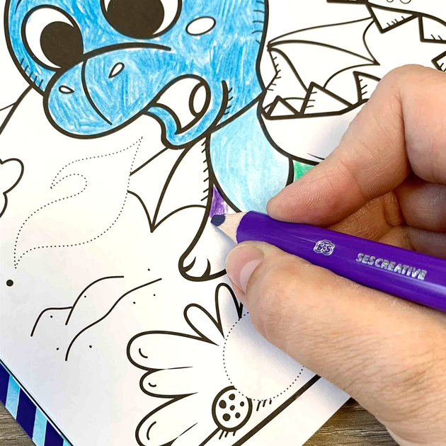 Набір для малювання Ses Creative Activity colouring book Metallic 3 in 1 (8710341001155) - зображення 5