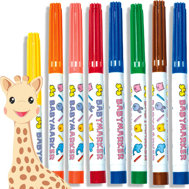 Набір для малювання Ses Creative My First Baby markers 8 шт (8710341144913) - зображення 2