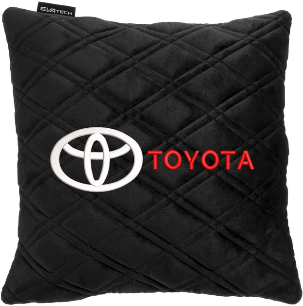 Подушка EVAtech 30 х 30 см Toyota Чорна з чорною ниткою від Rozetka на платформі USKIDKA Акція на Подушка EVAtech 30 х 30 см Toyota Чорна з чорною ниткою від Rozetka