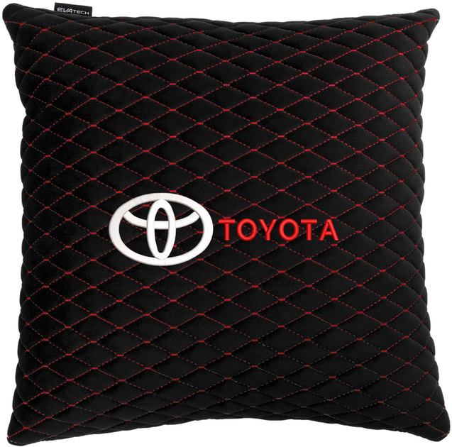Подушка EVAtech 40 х 40 см Toyota Чорна з червоною ниткою від Rozetka на платформі USKIDKA Акція на Подушка EVAtech 40 х 40 см Toyota Чорна з червоною ниткою від Rozetka