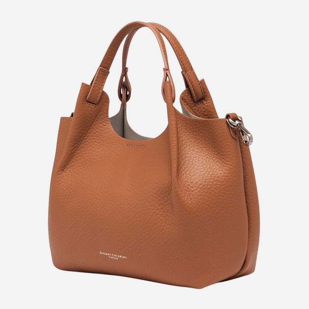 Комплект (сумка + косметичка) жіночий з натуральної шкіри Gianni Chiarini BS-9719-RNGDBL-13857 Коричневий (800070334539) - зображення 5