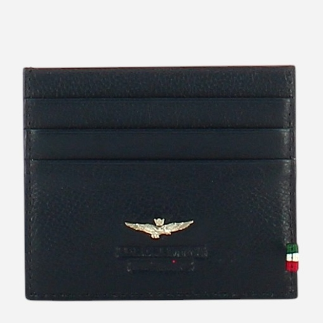 Etui na karty męskie skórzane Aeronautica Militare AM106-BL Niebieskie (800070241456) - obraz 1