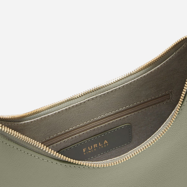Сумка жіноча з натуральної шкіри маленька Furla WB01500BX3353AG7001007 Зелена (800070334428) - зображення 6