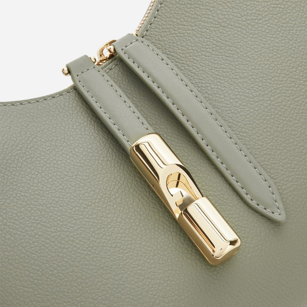 Сумка жіноча з натуральної шкіри маленька Furla WB01500BX3353AG7001007 Зелена (800070334428) - зображення 7