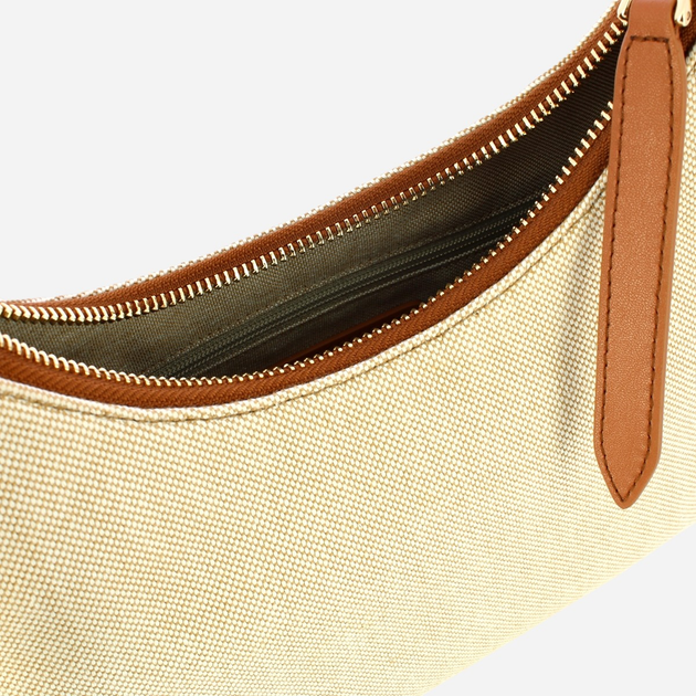 Сумка крос-боді через плече жіноча тканинна середня Furla WB01634BX35423331S1007 Молочний/Коричневий (800070334432) - зображення 4