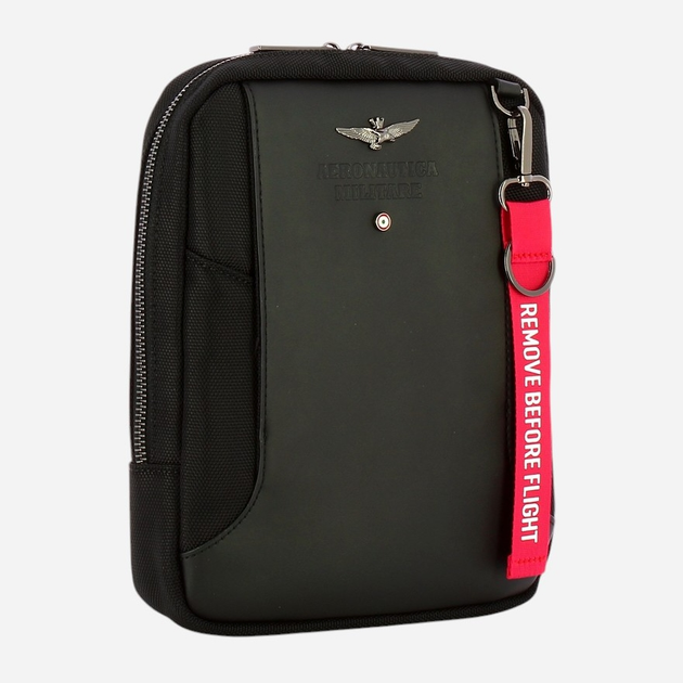 Torba listonoszka męska materiałowa Aeronautica Militare AM490-NE Czarna (800070307498) - obraz 3
