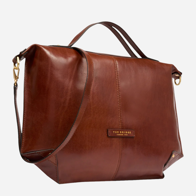 Torba shopper damska skórzana The Bridge 04291501-14 Brązowa (800070338631) - obraz 3