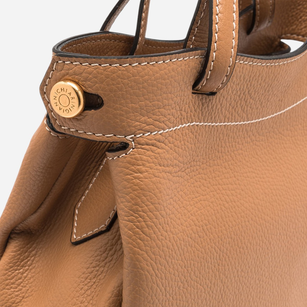 Torba shopper damska skórzana Gianni Chiarini BS-11290-GRN-0422 Brązowa (800070334491) - obraz 6
