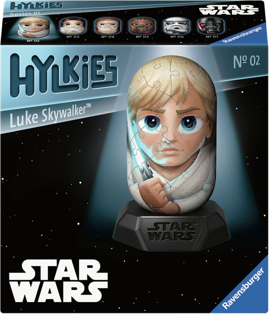 Puzzle 3D Ravensburger Hylkies Star Wars Luke Skywalker (4005555010135) - obraz 1